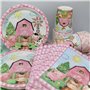 Lot de 61 pièces de vaisselle de fête de la ferme - Motif cochon et agneau - Pour anniversaire de ferme - Comprend assiettes, ta