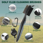 LILIONGTH Kit de Nettoyage de Club de Golf 3 en 1 avec Brosse de Nettoyage de Club de Golf, Serviette et Polissage de Club de Go