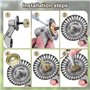 Yotutun Brosse Debroussailleuse, 150 mm x 25,4 mm Tete Brosse Metallique Debroussailleuse Brosse de Desherbage Massif Ronde Prof