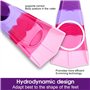 yotutun Palmes D'entraînement, Palmes de Natation Plongée et Snorkeling Kurze Flossen en Silicone Schwimmflossen pour Enfants Pa
