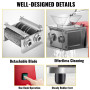 VEVOR Trancheuse Électrique, Trancheuse Verticale à Jambon, Trancheuse Charcuterie en Acier Inox (3,5mm)
