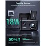 llano NP-FZ100 Batterie Chargeur 18W USB-C pour Sony A7 III A7R V IV Alpha A7C A9/A9S a6700 A6600 A7R3 ZV-E1 FX3 FX30 ILCE-1M2 I