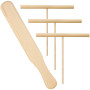 BLUESEABUY Kit Crêpes 1 Spatule Crêpe Bois et 3 Râteau à Crêpes Etaleur Crepe Épandeur de Crêpes pour Ustensiles de Cuisine Panc