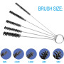 BLUESEABUY Nettoyage à Aérographe Kit Nettoyage Aérographe Outils Comprenant 1 Pot de Nettoyage pour Aérographe 5 Brosses en Nyl