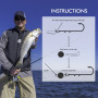 BLUESEABUY 24 Pièces Plombs de Pêche 3g/5g/7g/10g/12g/14g Poids Sinker Cheburashka en Plomb Avec Boîte pour Hameçons Offset et P