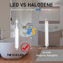 Bonlux Tube LED Linolite S19 7W 310mm Lampe Sall de Bain Toilettes 600lm Équivalent 60-65W 360 Degrés pour Éclairage de Miroir P