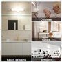 Bonlux Tube LED Linolite S19 7W 310mm Lampe Sall de Bain Toilettes 600lm Équivalent 60-65W 360 Degrés pour Éclairage de Miroir P