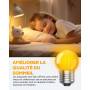CucuGo Ampoule LED E27 Blanc Chaud,G40 Ampoule E27 2W 2000K Vintage Couleur Decorative,Ampoule Gros Culot à Vis Filament Basse C
