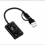 Carte son externe USB 2.0 type C stéréo microphone adaptateur convertisseur professionnel pour MacBook ordinateur portable casqu