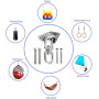 PIQIUQIU Crochet de plafond en acier inoxydable - Capacité : 450 kg - Rotation à 360° - Crochet de suspension pour béton, balanç