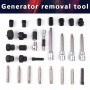 ZKTOOL 30PCS Kit d’Outil de Retrait de Poulie Alternateur, Kit d’Outillage de Clé à Douille pour Démontage la Courroie d'Alterna