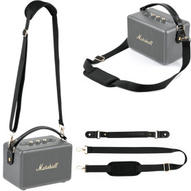 Fenmaru Cuir PU Poignée de Transport Bandoulière réglable Compatible avec Les Enceintes Marshall Kilburn II/Stockwell II