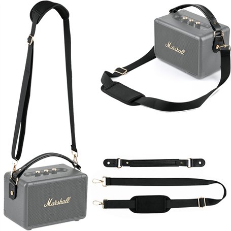 Fenmaru Cuir PU Poignée de Transport Bandoulière réglable Compatible avec Les Enceintes Marshall Kilburn II/Stockwell II