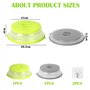 Sosayet 2 en 1 Cloche Micro Onde - 2 Pièces Passoire Pliable Plastique de Cuisine avec Crochets - Couvercle Micro Ondes avec Tro