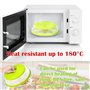 Sosayet 2 en 1 Cloche Micro Onde - 2 Pièces Passoire Pliable Plastique de Cuisine avec Crochets - Couvercle Micro Ondes avec Tro