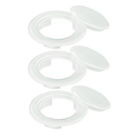 Lot de 3 anneaux pour parasol de table avec capuchon - Anneau pour parasol - Anneau de trou en plastique - Diamètre intérieur :