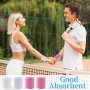 4 Pcs Serre Poignets Wristbands pour Sports Sweatbands Absorbants pour Foot-Ball Basket-Ball Sport Athlétique Fonctionnement(Ros