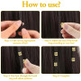 Lot de 40 dreadlocks en aluminium, poignets métalliques, accessoires pour dreadlocks, accessoires pour cheveux tissés