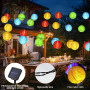 mizikuu Guirlande Lumineuse Solaire Extérieur, 30 LEDs Guirlande Solaire Exterieur 6m Guirlande Guinguette Solaire Étanche Lante