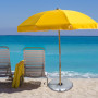 37cm Pied de Parasol Lourd de Parapluie Rond Rempli 3L d'eau ou de Sable Contr