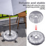 mizikuu 2 Pièces Sac de Poids de Base de Drapeau, 37cm Pied de Parasol Lourd de Parapluie Rond Rempli 3L d'eau ou de Sable Contr