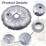 mizikuu 2 Pièces Sac de Poids de Base de Drapeau, 37cm Pied de Parasol Lourd de Parapluie Rond Rempli 3L d'eau ou de Sable Contr