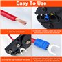 Druuzyl 280PCS Kit de Cosses à Sertir pour Voiture, 15 Types de Connecteurs Électriques Isolés (Mâle/Femelle) – Cosses Plates 2.
