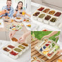 Druuzyl Boîte à Snacks 8 Compartiments avec Couvercle – Plateau Repas Divisé pour Aliments, Bonbons, Fruits Secs, Noix et Épices