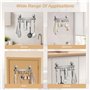 Zyluniy Patère de Cuisine Sans Perçage avec Ventouse 8 Crochets 40 cm Porte Ustensiles Inox Crochet Mural Mobile, Peut Suspendre