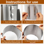 Zyluniy Cercle à Pâtisserie Réglable en Acier Inoxydable, 6-12 Pouces, Hauteur 20cm, Moule à Gâteau Professionnel, 2 Clips de Fi