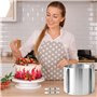 Zyluniy Cercle à Pâtisserie Réglable en Acier Inoxydable, 6-12 Pouces, Hauteur 20cm, Moule à Gâteau Professionnel, 2 Clips de Fi