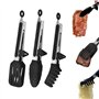 Pince Cuisine Inox 3 Pièces Pince Cuisine Silicone 27 cm Pince de Cuisine Inox Sans BPA Pince Barbecue Pince Alimentaire Cuisine