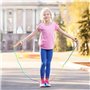 250cm corde à sauter arc-en-ciel pour enfants Corde à Sauter Réglable avec Poignées en Bois