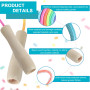 Zyluniy 2pcs corde à sauter enfant, 250cm corde à sauter arc-en-ciel pour enfants Corde à Sauter Réglable avec Poignées en Bois 