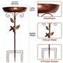 Zyluniy Bain d'oiseaux pour Extérieur, 30.5cm Bassin à Oiseaux Premium pour Le Jardin avec Support, Bains pour Oiseaux Sauvages,