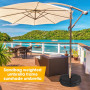 Riisoyu Sac de Poids de Base pour Parasol, Sac de Poids de Parapluie pour Sacs de Sable de Parasol en surplomb Support de Poids 