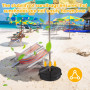 Riisoyu Sac de Poids de Base pour Parasol, Sac de Poids de Parapluie pour Sacs de Sable de Parasol en surplomb Support de Poids 