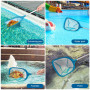 Riisoyu Épuisette de Piscine, Filet de Piscine avec poignée Filet De Nettoyage D'Étang pour Piscine Filet D'Écumoire De Piscine 