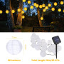 mizikuu Guirlande Lumineuse Solaire Extérieures, 10 M 50 LED Lanternes 8 Modes IP65 Étanche Éclairage Solaire Lampion Suspendue 
