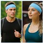 Bandeau Cheveux Femme 6 Pièces Bandeau Cheveux Femme Homme Unisexe Antidérapant, Sport Headband Large Élastique, Bandeaux Mode p