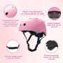 Zyluniy Protection Roller Enfant, 7 Pcs Sets de Protection Rollers, Réglables Coudières Genouillère, Casque Vélo Enfant Kit pour