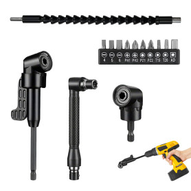 14 Pièces Renvoi D'Angle Visseuse Kit Tige D'extension à Tige Hexagonale 1/4"