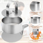 Druuzyl 12 Pièces Cercle a Patisserie Cercles De Présentation en Acier Inoxydable, 8cm Moule à Gâteau Rond DIY avec Couvercle et