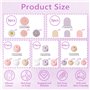 Druuzyl Lot de 76 Perles Rondes en Silicone en Forme de Fleur Perles en Silicone en Forme de Marguerite en Vrac en Fleur Avec Co