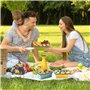 Druuzyl 3 Boîtes Bento Pliables en Silicone (1200ml) - Lunch Box Rétractable avec Couvercle - Empilable & Gain de Place - Pour R