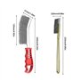 Zueyen Lot de 2 brosses métalliques en laiton - Petites brosses métalliques avec poignée en acier inoxydable - Pour le nettoyage
