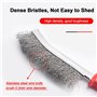 Zueyen Lot de 2 brosses métalliques en laiton - Petites brosses métalliques avec poignée en acier inoxydable - Pour le nettoyage