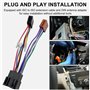 Giantdeer Kit D'Adaptation pour Autoradio, Extension ISO à ISO 16 Broches + Adaptateur D'Antenne à DIN, Compatible avec Audi, BM
