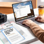 Porte Document Rigide avec Pince