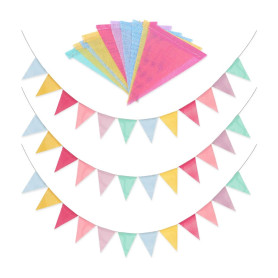 GIDWRIY 3 Pièces Guirlande de Fanions Multicolore